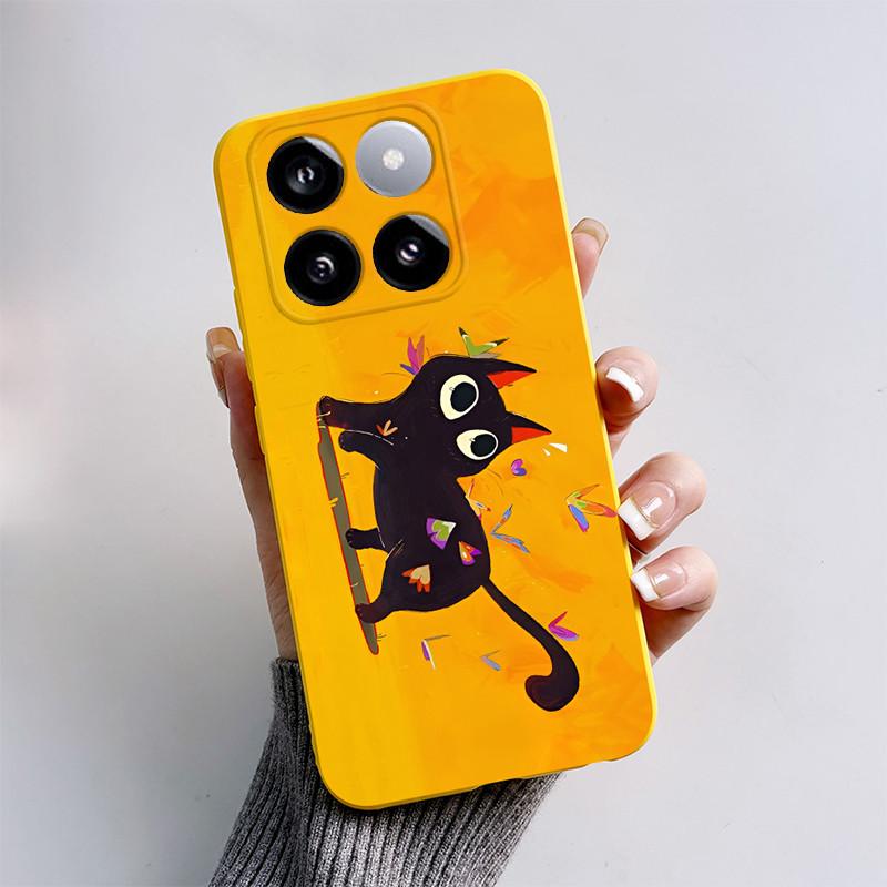 For Xiaomi Mi 14T Pro Case Cute Cartoon Cat Dog Fox Painted Cover Silicone Phone Case For Xiaomi 14T Pro 14TPro Mi14T Soft Funda
