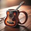 New Creative Musical Instrument Coffee Cup Guitar Pattern Mug Summer And Winter Drink Cup Music Lovers Holiday Gift