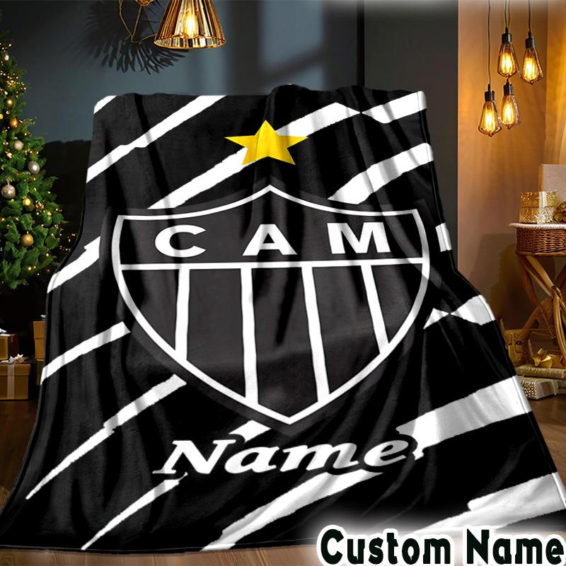 Custom Name Cam Team Spirit Throws Blanket Flannel Blankets for Couch Bed Gifts for Men Women Picnic blanket Christmas fan gifts