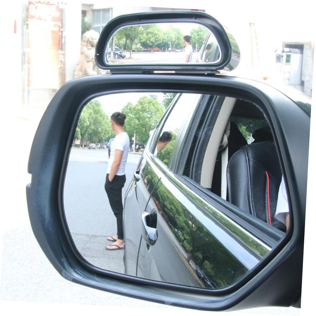 LALADEFIEE Car Auxiliary Mirror, Rear View Mirror Replacement, Auto Rearview Mirror, Car Rearview Mirror, Black