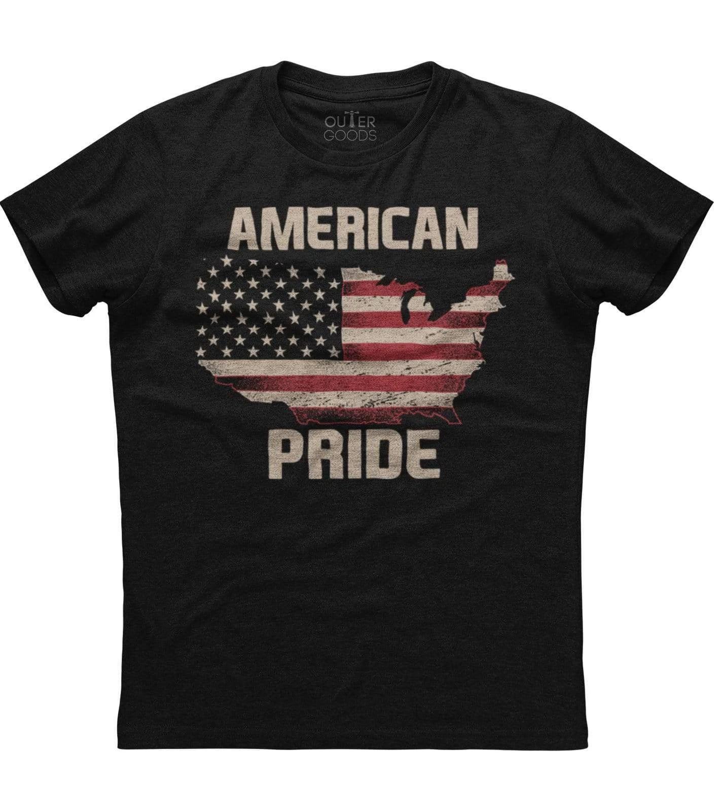 Mens United States Flag American Pride Patriotic Apparel T-shirt USA US XXL