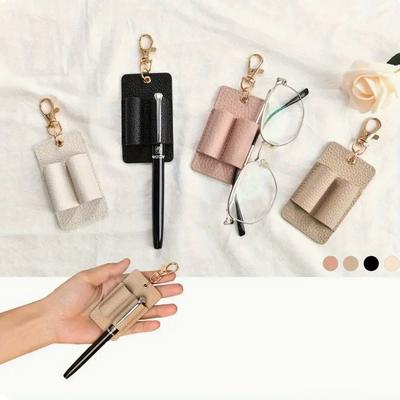 Double Portable Pen Holder For Lanyard, Anti-Lost Pen Holder For Badge Keychain, Pocket Lanyard Pen For Nurses, Courier, Clerk