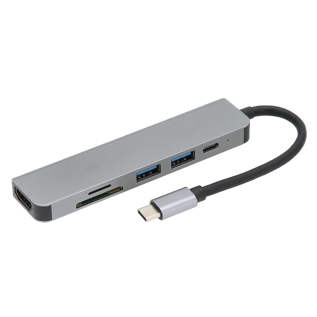Docking Station Multifunctional 6 In 1 Aluminum Alloy USB Expansion Dock for Type C Channel