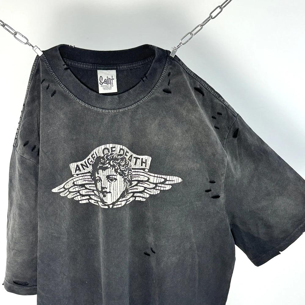 ZYLLO Módní Grafický Potisk Streetwear Oversize HighStreet Vintage Tričko Topy Y2k Retro Tričko
