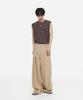 DNSR Summer Multi-Pleated Wide Slacks Beige