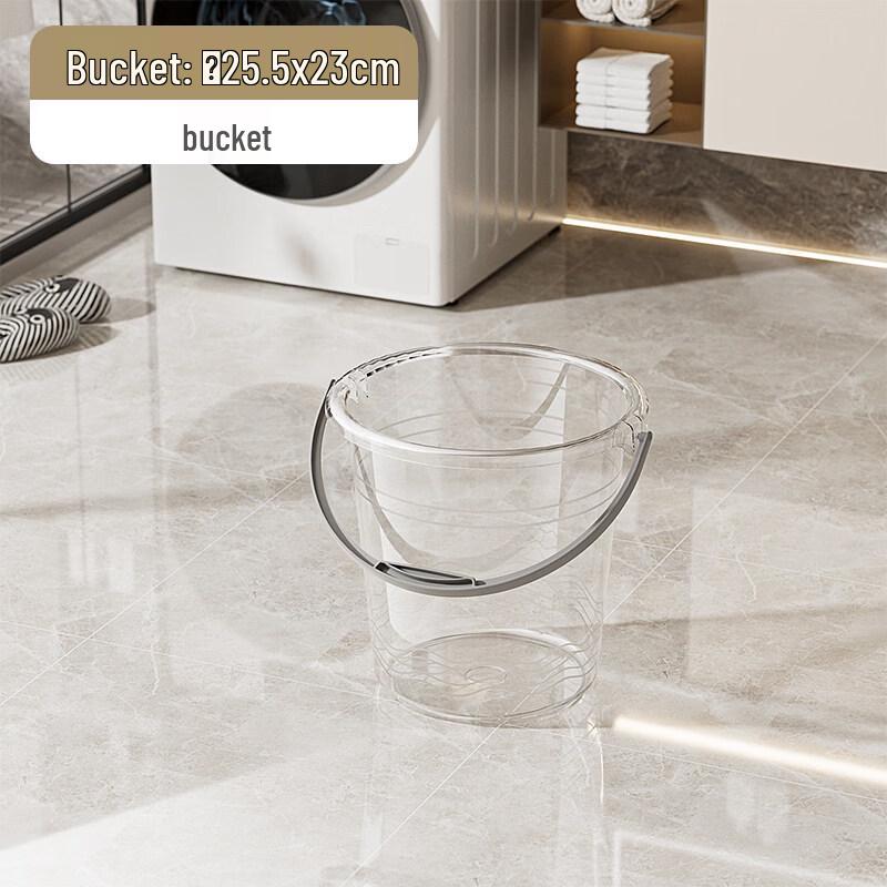 ZISIZ Large Transparent Household Plastic Bucket