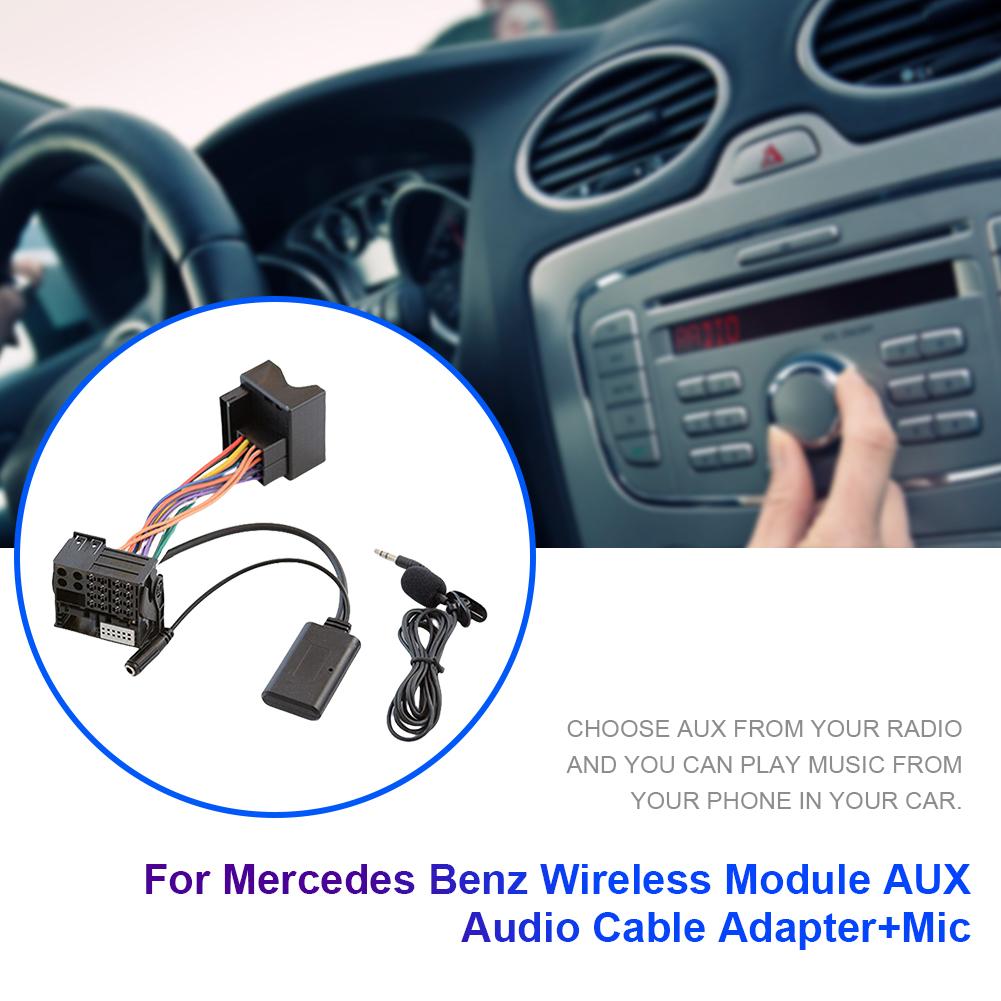 Car Bluetooth-Compatible AUX Cable AUX IN Radio Stereo Harness Adapter Audio MP3 Music Adapter for Mercedes-Benz W169 W245 W203