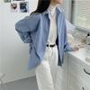 Women's Corduroy Lantern Sleeve Loose Shirt Jacket - 2022 Spring/Autumn Collection