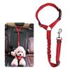 Adjustable Dog Car Safety Harness Elastic Pet Seat Belt Reflective Restraints For Small Medium Puppies Vehicle Travel Security