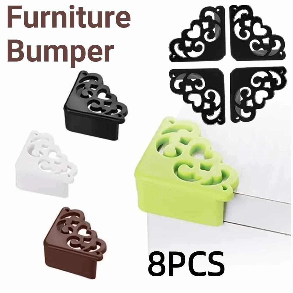 8Pcs Hollow Out Table Corner Guard Soft Furniture Bumper Edge Guard Cover Children Safety