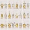 Luminous DIY Palace Lantern Fan Pendant Magnet Keychain Ornament - Ancient Style Accessory