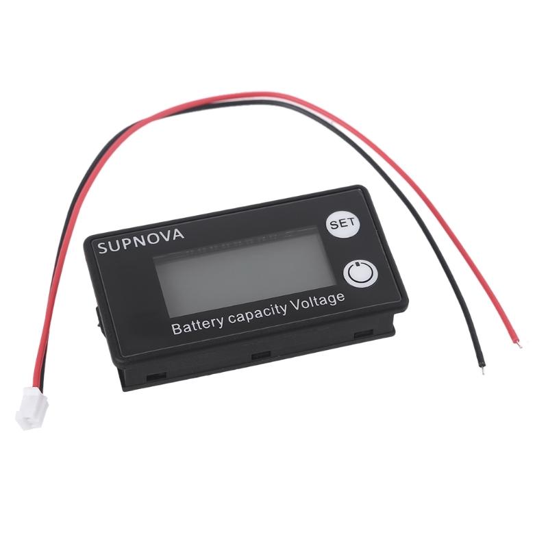 DC 12V 24V 48V Lead Acid Lithium Battery Capacity Indicator Car Motorcycle Digital Voltmeter Voltage Tester Meter To