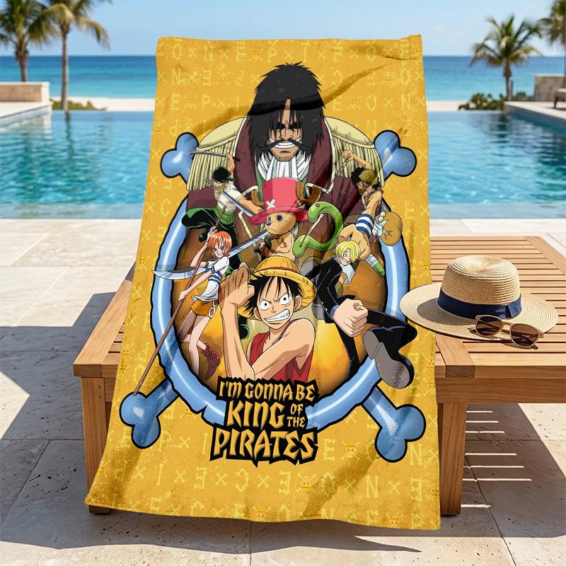 Pirate Stylish Digital Printing Beach Towel Quick‑Drying Absorbent Blanket for Beach Pool Gym Travel C364