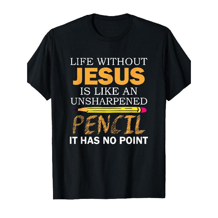 Life Without Funny Christian Religious Faith T-Shirt S чёрный