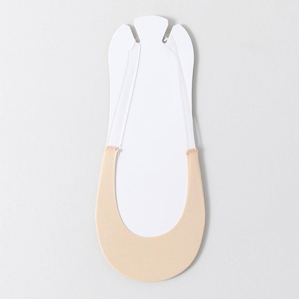 Women Thin Strap Low Cut Invisible Socks Breathable Sweat Absorbing Non Slip Socks Same Color Five Pairs Set for Daily Wear
