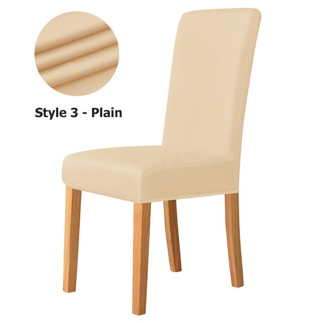 

Новый Т-жаккардовый чехол на стул, эластичные однотонные чехлы на стулья для столовой, отеля, домашний декор, моющиеся, защита от грязи, защита для сидений 1 Piece