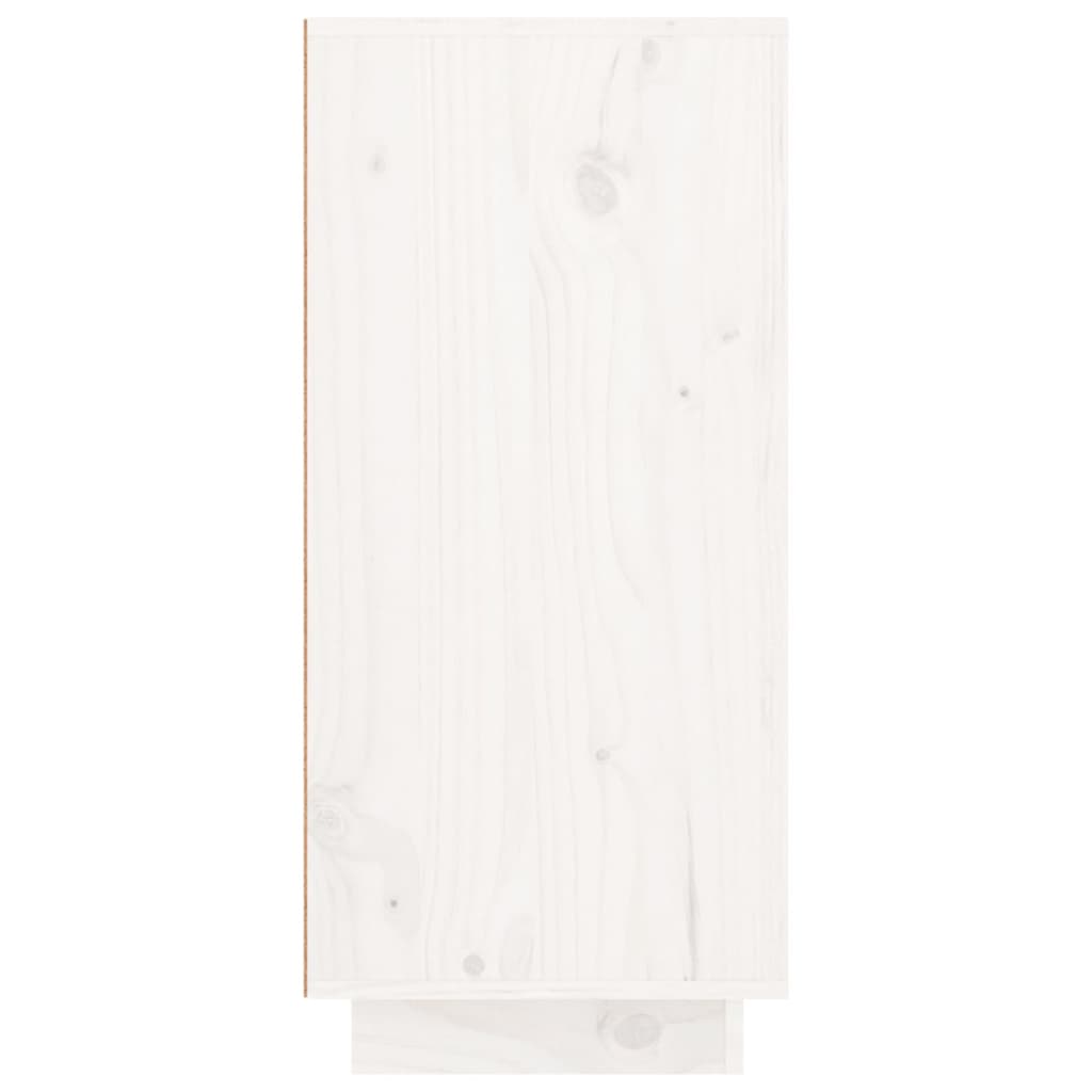 Vidaxl Cabinet, White, 111X34X75 Cm, Solid Pine Wood