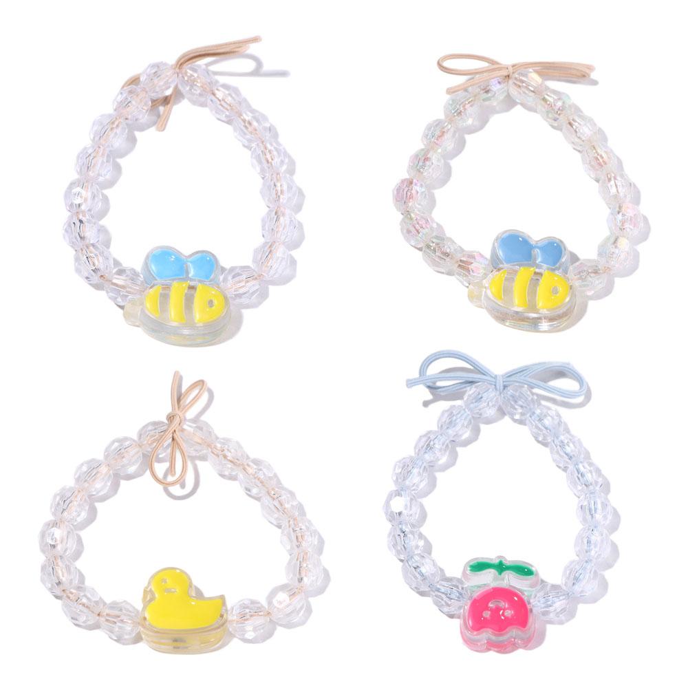 

Ponytail Holders Crystal Beaded Bracelets Crystal Women s Hair Ties Korean Style Cartoon Hair Rope
