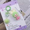 Resin Flocking Monchichi Keychain Cute Monkey Baby Trendy Keyring Cartoon Pendent Keys Bags Hanging Accessories Small Gifts