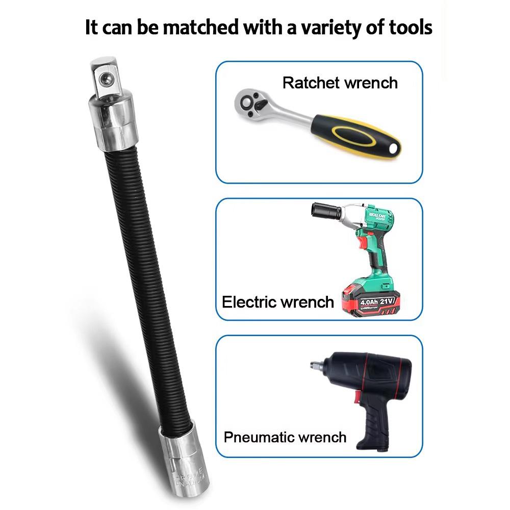 Drive Socket Extension Bar Adapter Connective Rod Flexible Shaft Conversion Head High Torque Ratchet Wrench Electronic Drill