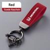 Suede Leather Car Badges Keychain Keyring Key Chain Accessories For Honda Civic FIT Accord Prelude CRV 5th City CRZ CRX Jazz HRV LK6 