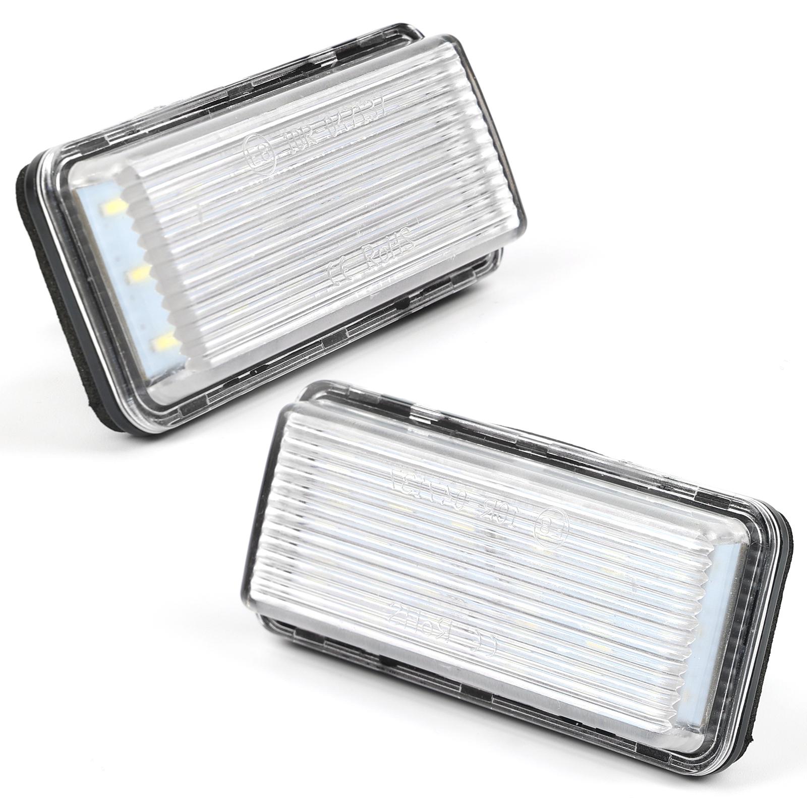 

2x безошибочный 18-светодиодный светильник для номерного знака автомобиля для Toyota Land Cruiser 100 Land Cruiser 200 Prado 120 для Lexus LX470 GX470 белый