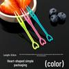 Heart-shaped Individually Wrapped Disposable Plastic Fruit Forks