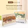 2026 High-End Leather Desk Calendar with Creative National Tide Design – Monthly Organizer and Desktop Ornament