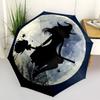 1pc Witch Moon Automatic Open/Close Umbrella, Windproof, Folding Compact Umbrella with Lightweight Design for Women/Men011