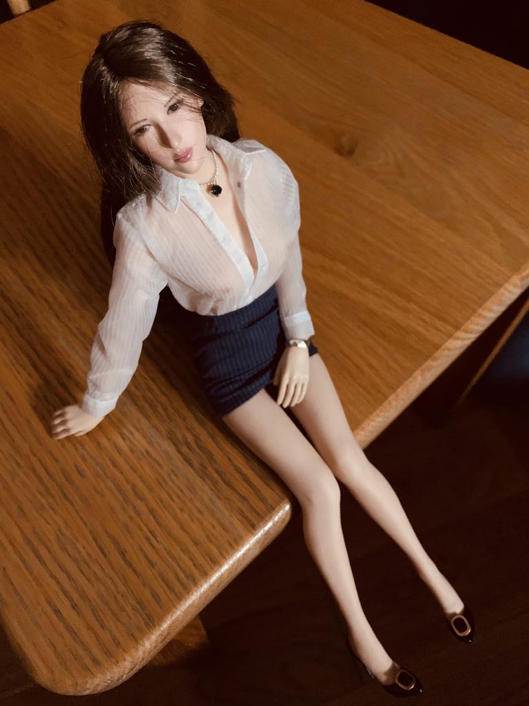 Figure OL Office Beauty Sexy Transparent Leotard Shirt Pants head and shoes not [TOYBARJAPAN] 1/6 Accessories/White (Body, included)