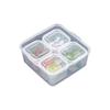 Rectangular Plastic 4-Compartment Food Storage Box
