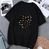 Leopard Print Heart Graphic Tshirt  Oversized Casual Unisexs Top  Cute  Trendy Streetwear For Fall Winter Unisex Clothing