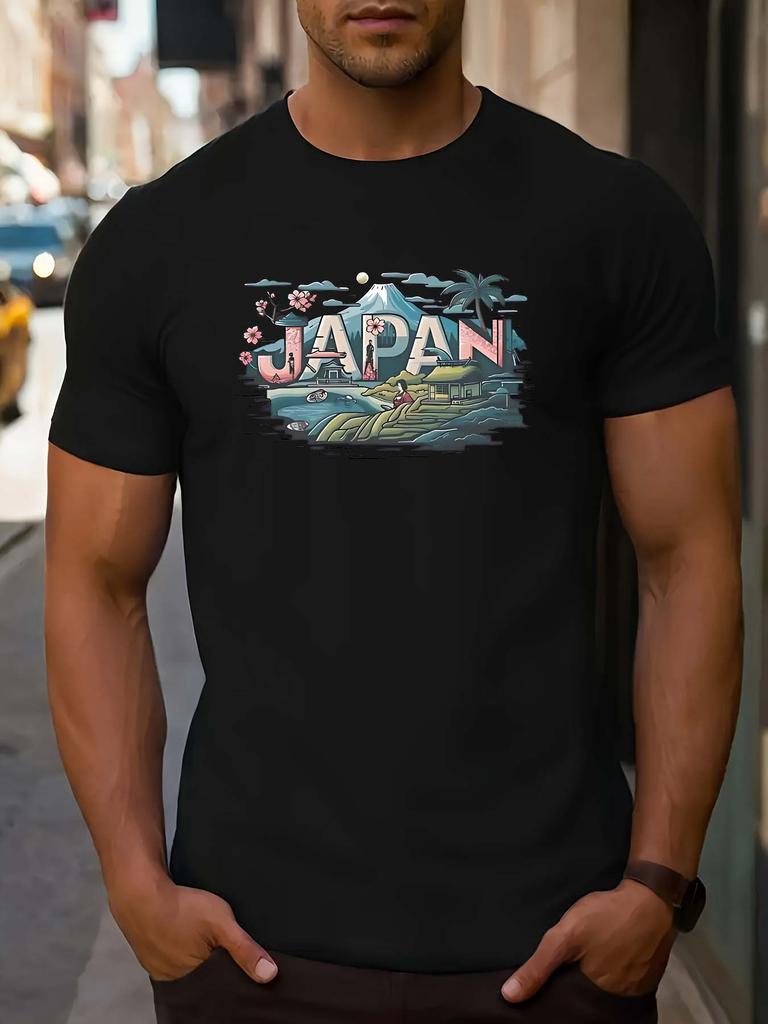 Casual Athletic Short Sleeve T-shirt - Breathable Polyester
