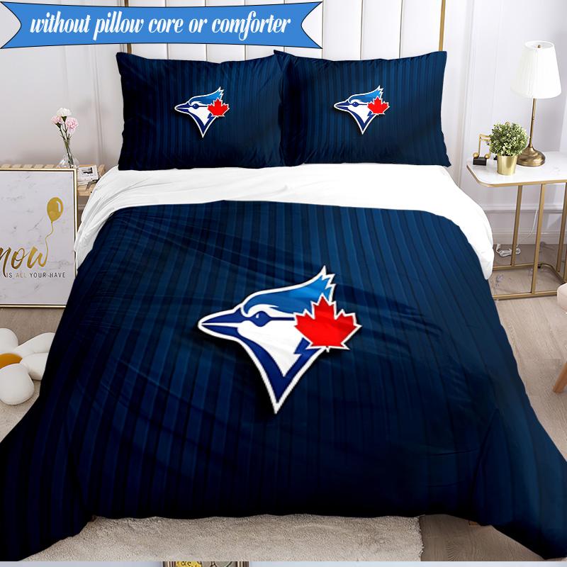 3PCS Blue Jays Bedding Set Duvet Cover Closure Includes 1 Duvet Cover & 2 Pillowcases for All Seasons Bedroom Decor Christmas Fan gifts