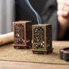 Alloy Censer Incense Holder Square Vertical Incense Burner Indoor Aromatherapy Home Ornament Chinese Incense Burners