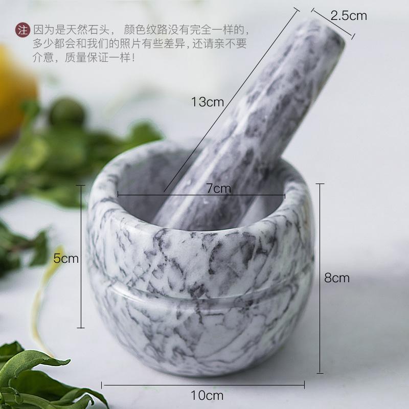 Natural Stone Durable Mortar Pestle Set Pepper Mill Garlic Crusher Pugging Pot Herbs Spice Grinder Powder Mill Kitchen