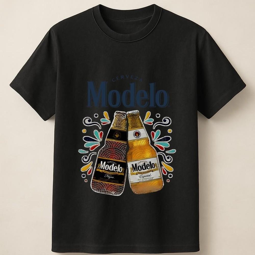 Modelo Beer Collage Graphic Bottles Fiesta Party Streetwear Unisex T Shirt Unisex T-Shirt M