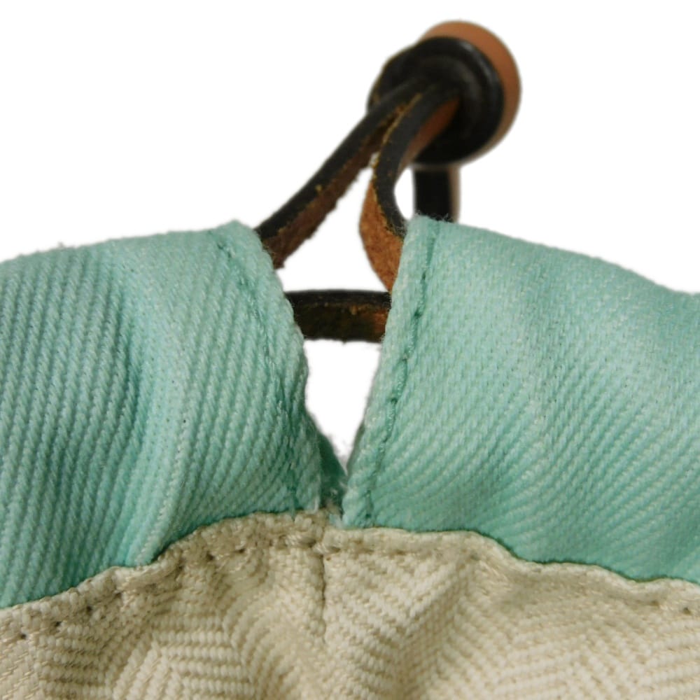 Used Easter Island Drawstring Pouch (C822057X05) with 7922 Logo Multicolor Calfskin Drawstring Pouch (12695) by Ken