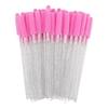 50-Pack Disposable Eyelash Crystal Silicone Brush Set