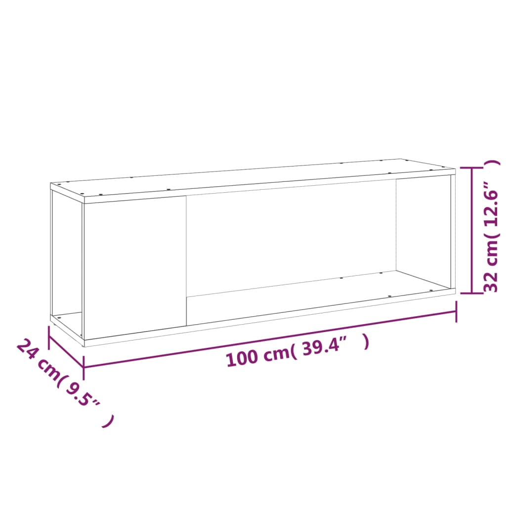 Moderner Minimalistischer TV-Schrank, Aufbewahrungsschrank Für Zeitschriften Und Bücher, Multifunktionaler Dekorativer Schrank, 100x24x32 Cm