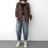 Women's Loose V-neck Long Sleeve Knitted Cardigan for Spring and Autumn 2025