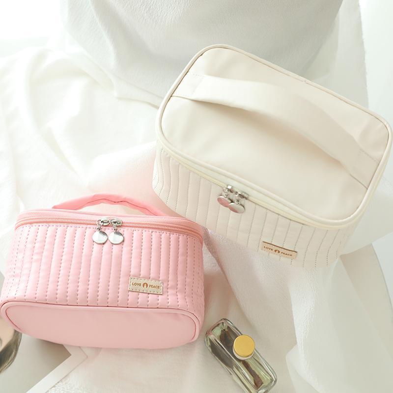 Lovely Cosmetics Toiletries Storage Bag Cloth Zipper Handbag Women Makeup Bag