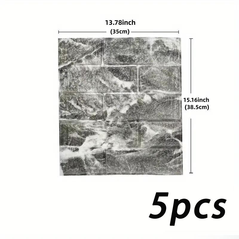 

Ретро цветная наклейка на стену в спальню, влагостойкая и водонепроницаемая, самоклеящиеся 3D обои 38,5X35 см 38.5X35cm-5pcs