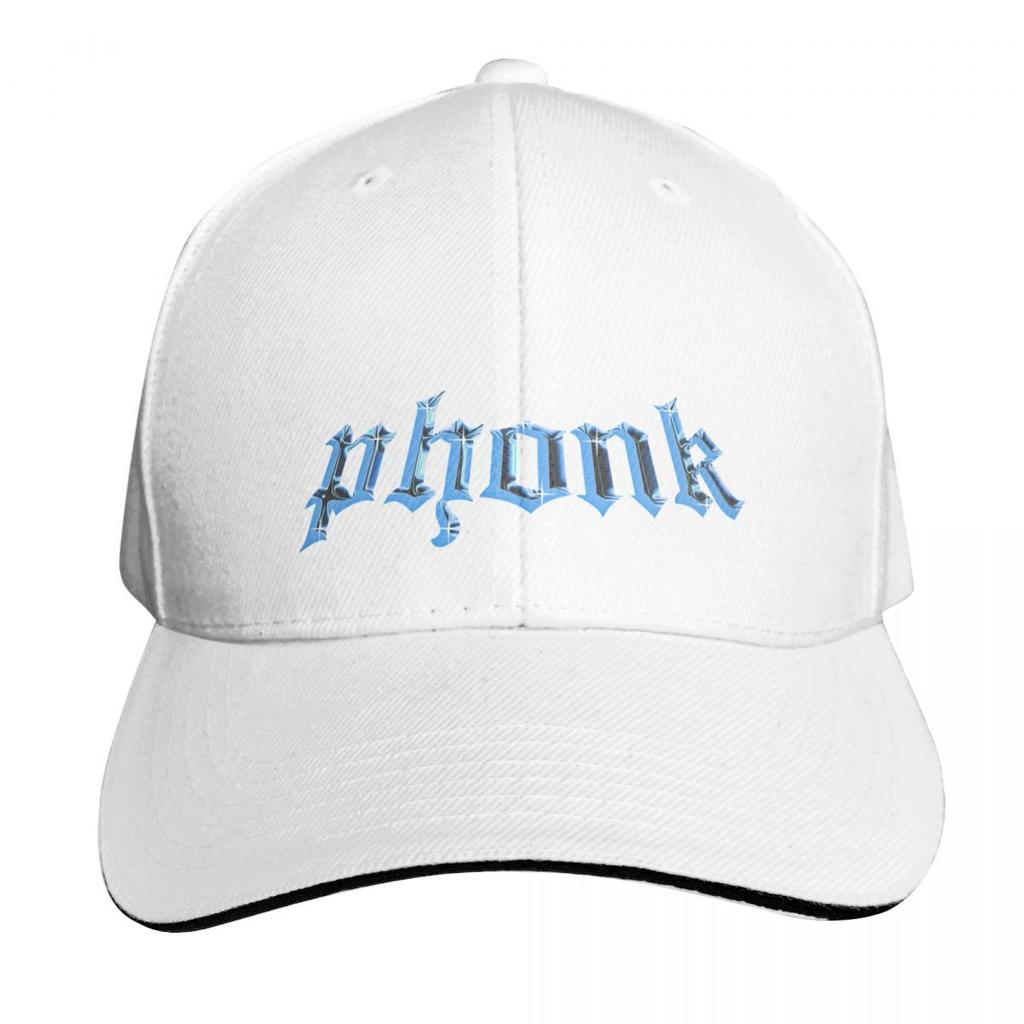 Phonk Baseball Cap Cotton Twill Breathable Contrast Two Tone Brim Snapback Flat Bill