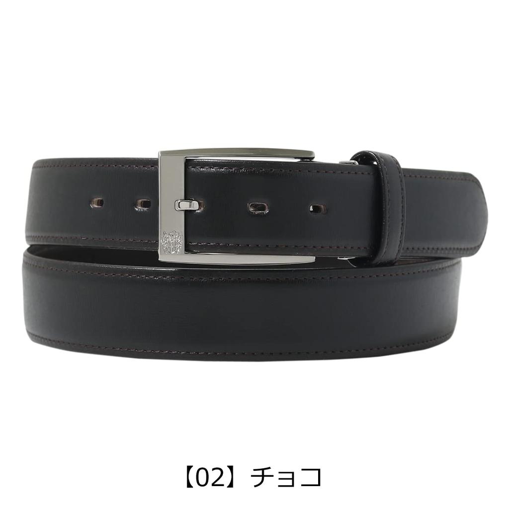 [DAKS] Men's Leather Belt, Made In Japan, DB39910, Pin Buckle [02] Chocolate