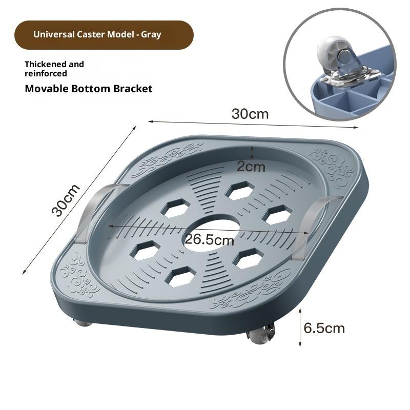 Universal Movable Gas Tank Bracket Heavy Duty With Wheels Flower Pot Stand Tray Square Plastic Gas Cylinder Base