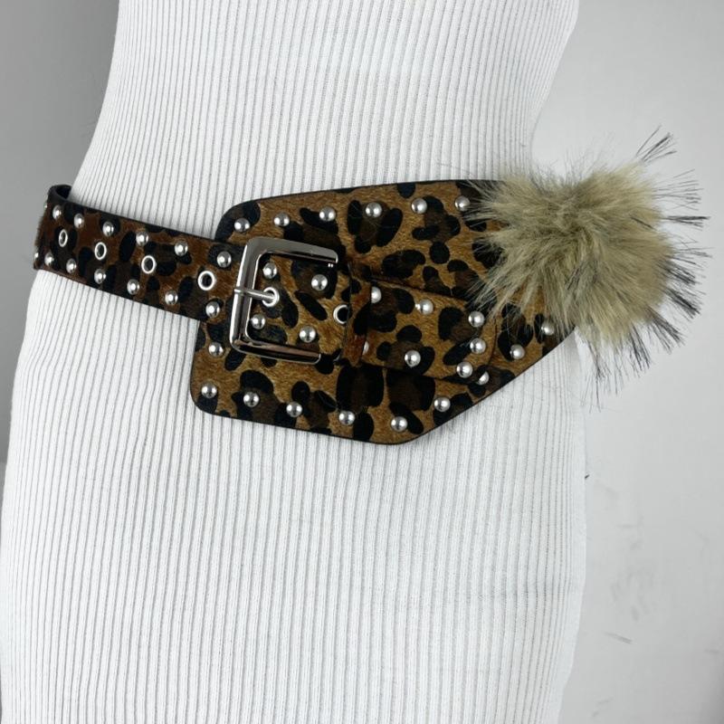 The Fluffy Tassel Belt with A Wide Waistband Is A Unique, Fashionable and Versatile European and American Autumn and Winter Fashion