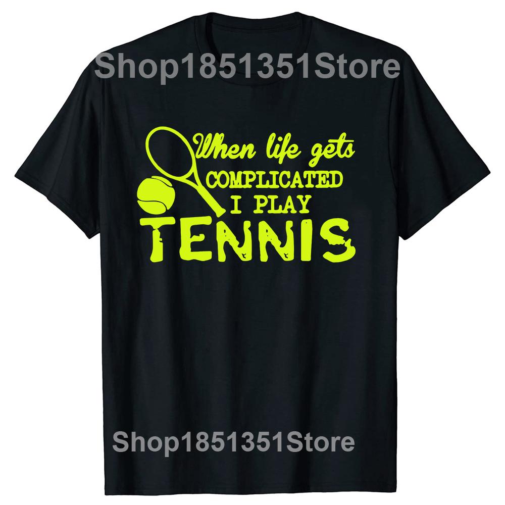New Summer Style I Love Play Tennis TShirt Unisex Clothing Gift Cotton Short Sleeve Funny T Shirt Graphic Harajuku Hip Hop