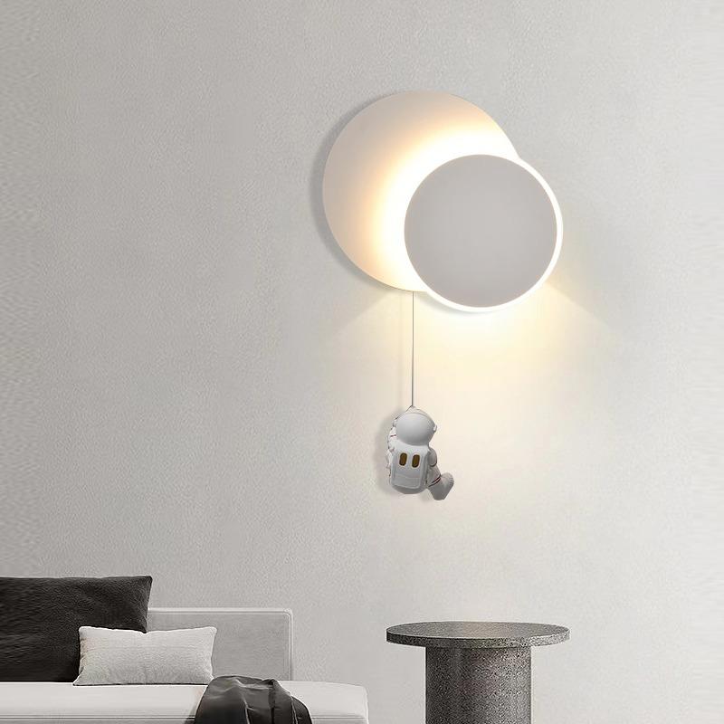 Astronaut Cloud Lunar Eclipse Wall Lamp Nordic Home Decoration Lamp Children's Room Background Wall Creative Lighting Wall Mount