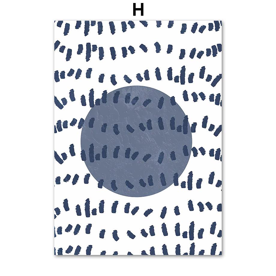 

Бохо Аннотация Темно-Синий Солнце Геометрические Линии Листья Растения Плакаты на скандинавскую тему Настенные художественные принты Картина на холсте Гостиная Домашний декор A4 21X30cm No Framed